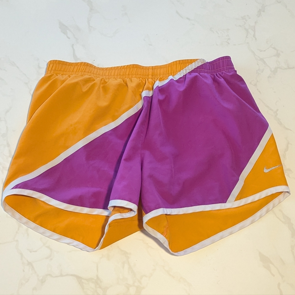 Nike Dri Fit Women's Orange and Purple Shorts